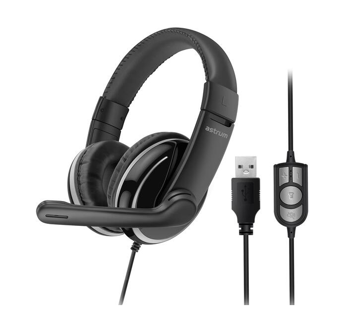 ASTRUM HS780 HEADSET BIG MIC PC PS USB BLACK Makro