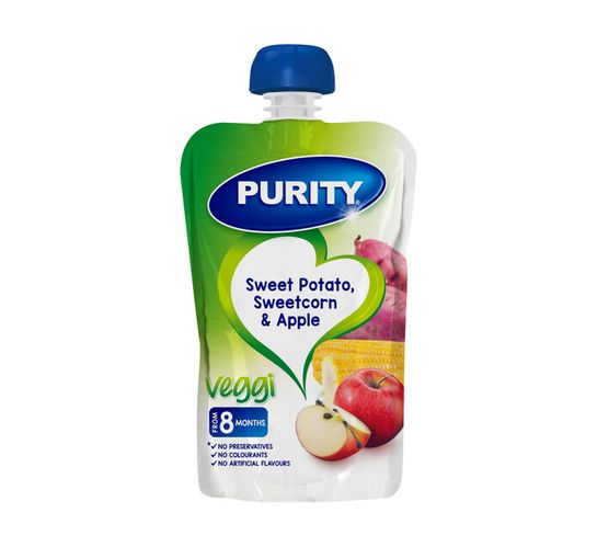 Purity Pureed Baby Food Sweet Potato,Apple and S/corn (12 x 110ml)