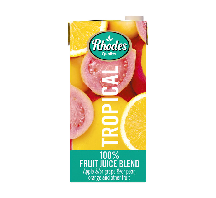 Rhodes 100 Fruit Juice Blend Tropical (1 x 1lt) Makro