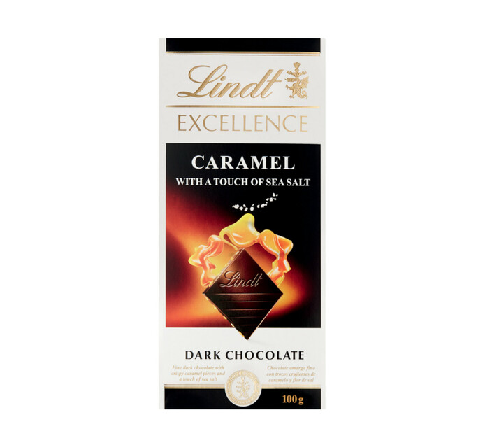 Lindt Excellence Slab Caramel and Sea Salt (1 x 100g) Makro