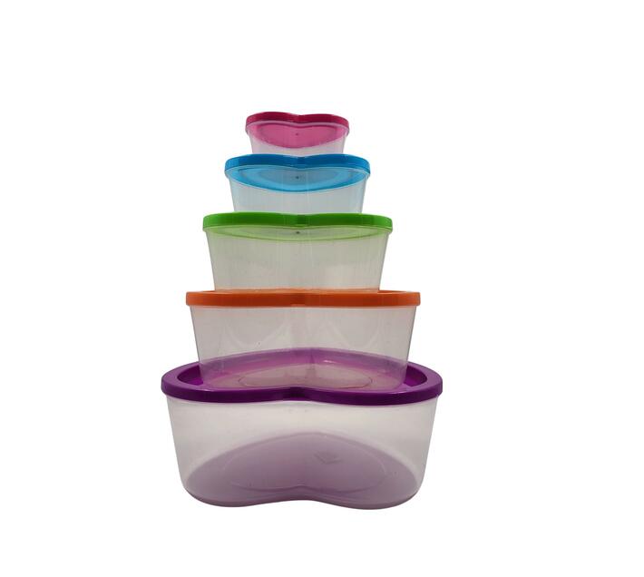 5 Piece Storage Containers Hart Shape Makro