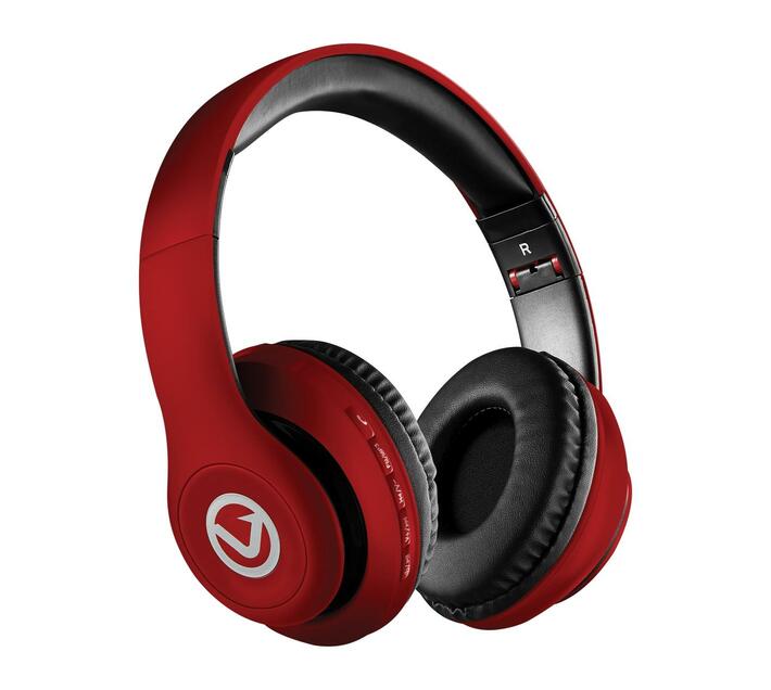 Volkano Headphones Bluetooth Wireless Impulse Series Red Makro