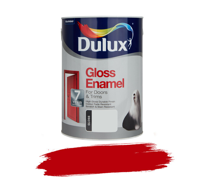 Dulux 5 l Gloss Enamel Red 