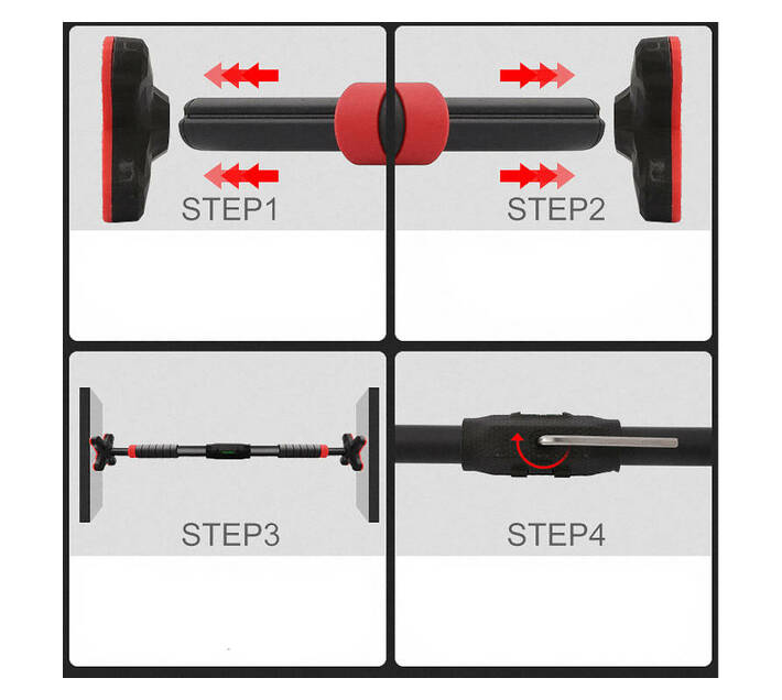 Adjustable Door Gym Bar (65 90cm) Makro