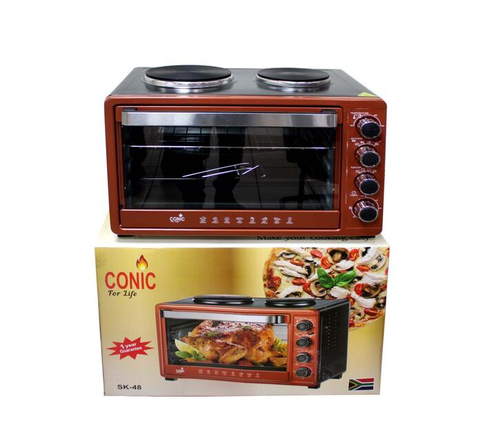 48L Mini Oven with 2 Cooking Hotplates Hot Plates Hot Plates Hot