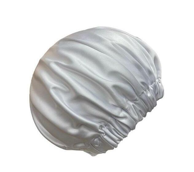 MaggieG Satin Hair Bonnet - White - XL