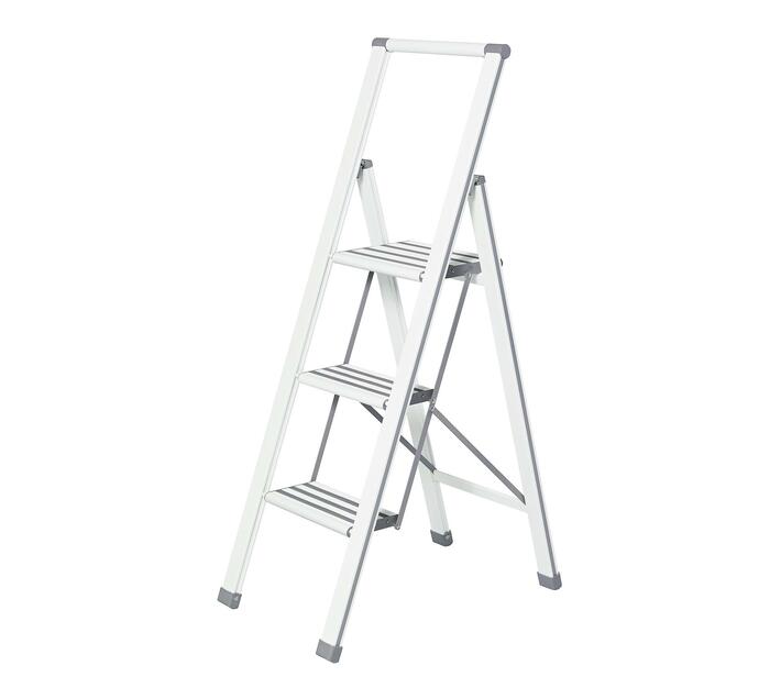 WENKO FOLDING STEP LADDER ALUMINIUM 3 STEPS WHITE Makro