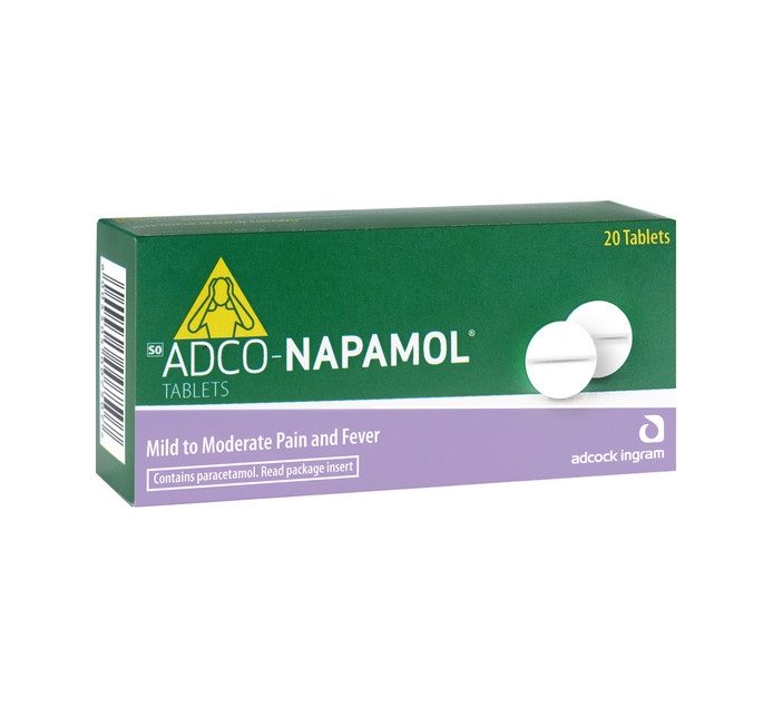 Adco-napamol Paracetamol Analgesic Tablets (1 x 20's)