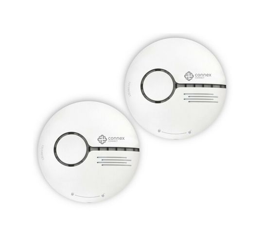 Connex Connect Smart WiFi Smoke Detector Alarm Twin Pack 