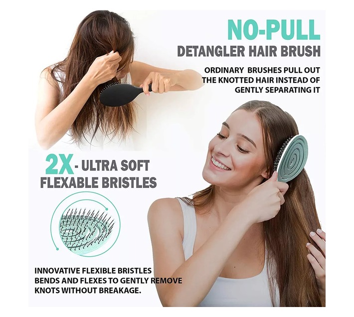 MsGlitz Detangling Hair Brush Wet & Dry All Hair Types Salon