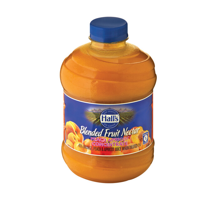 Halls Fruit Juice Peach Apricot (6 x 1L) Makro