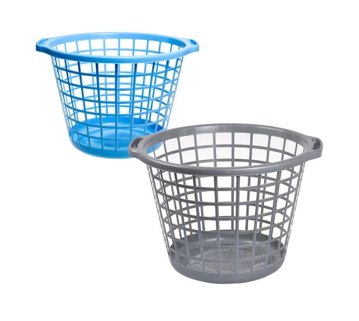 Laundry Basket Plastic (Pack of 2) Makro