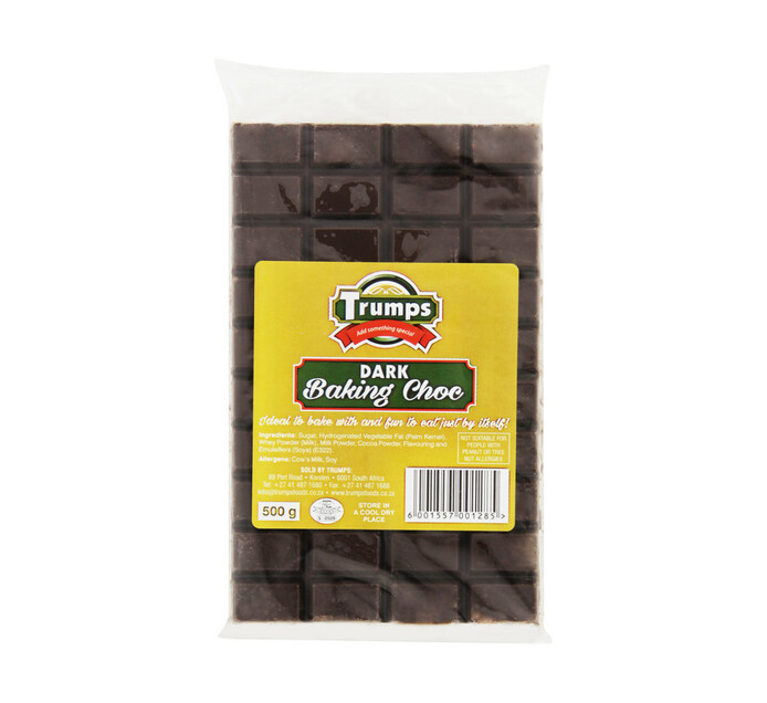 Trumps Baking Chocolate Slab Dark (1 x 500g) Makro