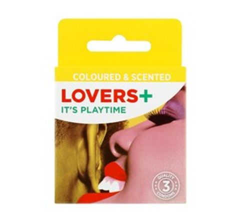 Lovers Plus Coloured & Scented Condoms (3's)