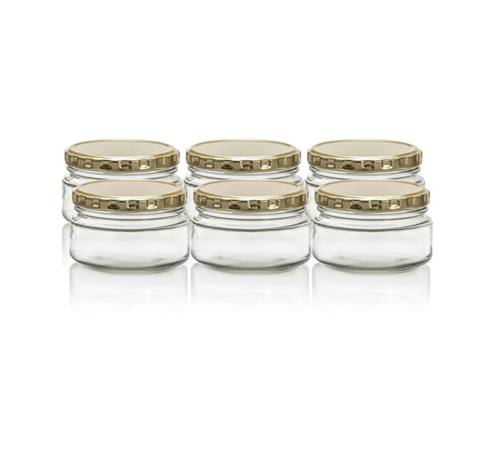 Consol 200 ml Dip Jar With Gold Lid Storage Glass Storage Jars