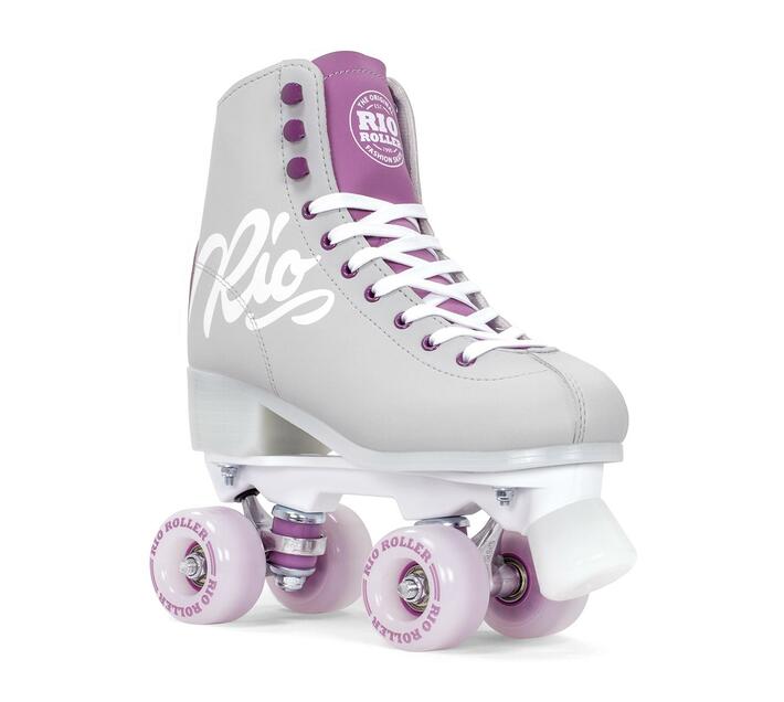 Rio Script Grey and Purple Roller Skates Size 8 | Makro