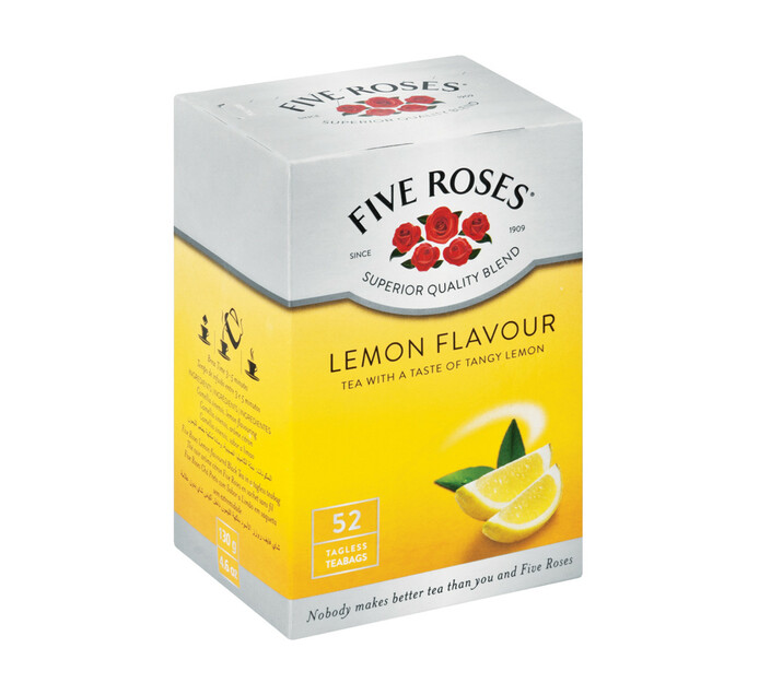 Five Roses Flavoured Tagless Tea Lemon (1 x 50's) Makro