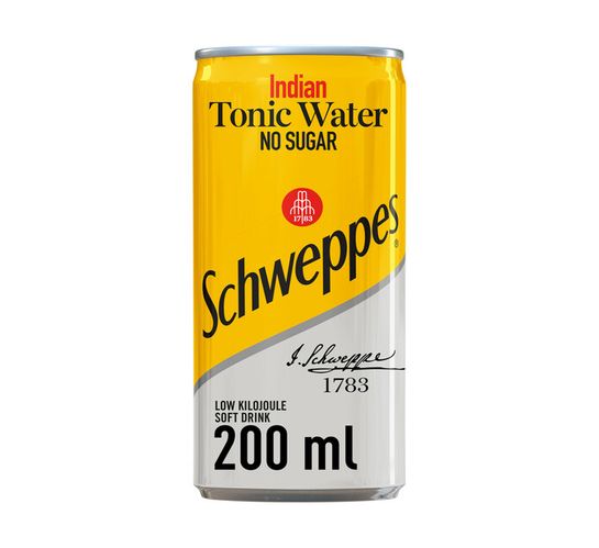 Schweppes Indian Tonic Zero Can (6 x 200ml)