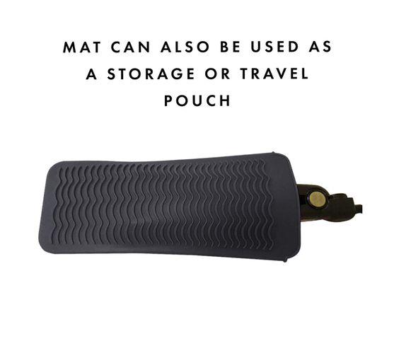 Dewy - Mat & Storage Pouch for Flat Iron / Hair Straightener / Curler - Black