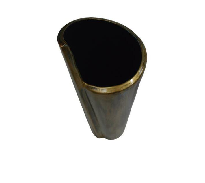 Vase Ceramic Ravat Cut 82cm Assorted Bronze -Decor Essentials