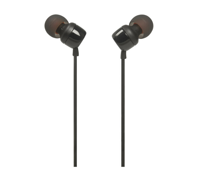JBL T110 In Ear Wired Headphones Black Makro