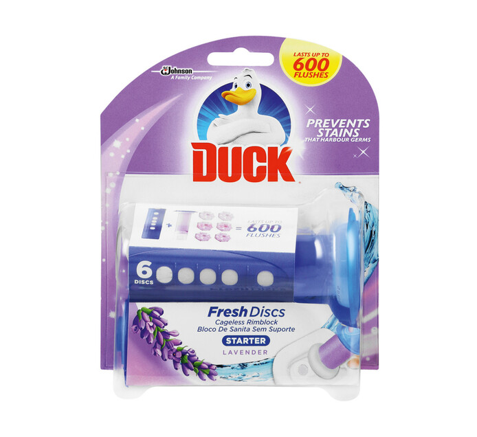 Duck Fresh Disc Toilet Bowl Cleaner Holder Lavender (1 x 6's) Makro