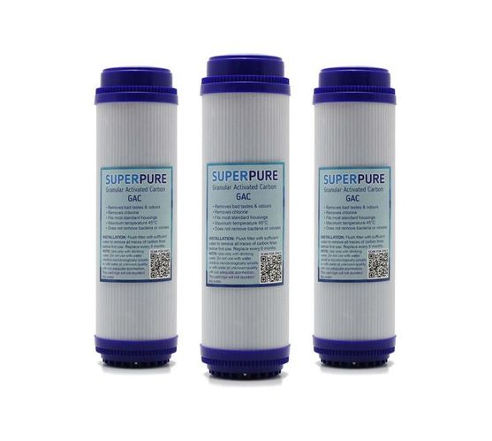SUPERPURE 10 inch GAC Water Filter Replacement Cartridge (3-Pack)