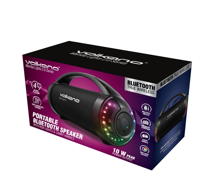 Volkano Mamba Lights 2.0 Series Bluetooth Speaker with RGB Light Makro