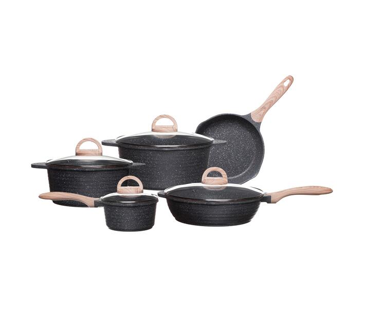 9pcs Die Cast Aluminium NonStick Cookware Pots and Pans