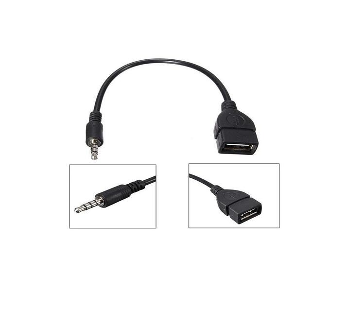 3.5MM Male Audio AUX Jack To USB 2.0 Type a Female Converter Adapter