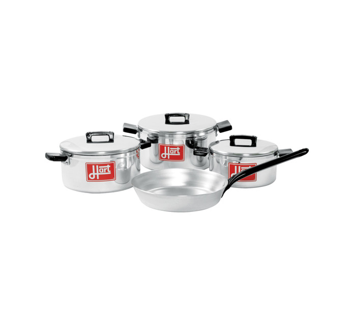 HART 6 Piece Aluminium Cookware Set with free Frying Pan Aluminium