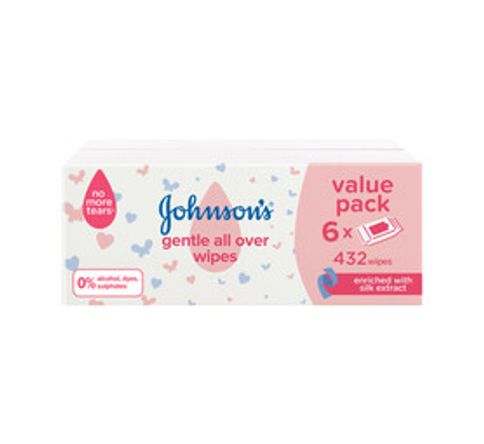 Johnson's Baby Wipes Gentle All Over (1 x 432's)