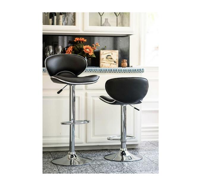 Bar Stools, Modern Swivel Airlift Barstools with Back, Armless Counter