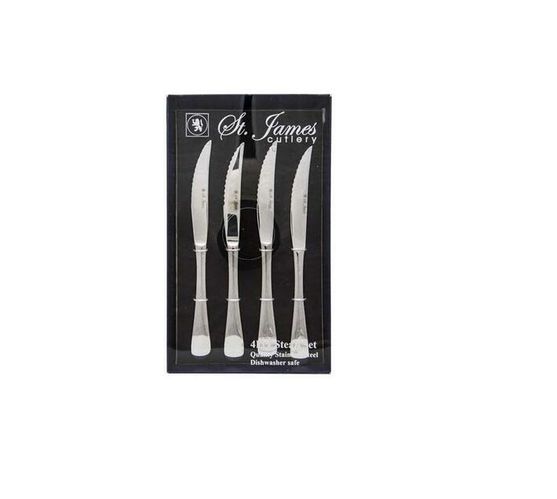 St James Oxford Cutlery - 4pc Steak Knives Gift Box Set