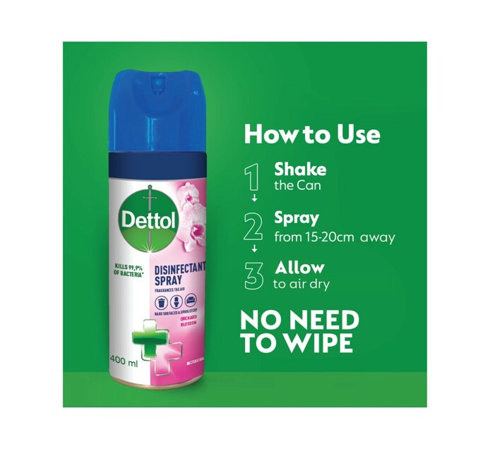 Dettol Disinfectant Spray Orchard Blossom (400ml) Makro