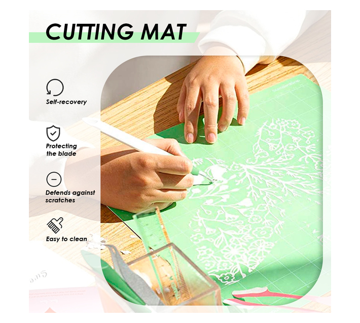 2 Piece DIY Cutting Mat Self Healing Artboard (36x36cm) Purple&Pink