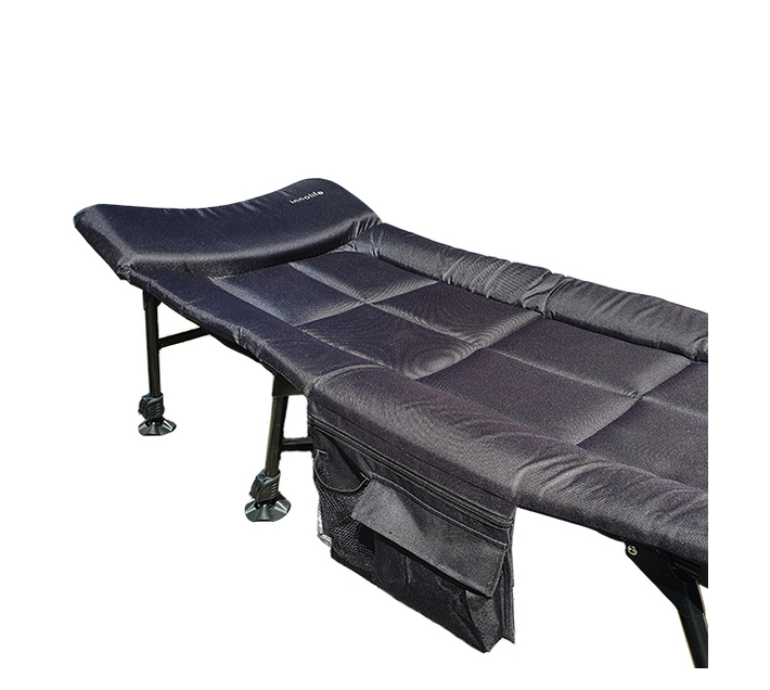 Camping Bed Comfort Padded Adjustable Backrest & Leg Height Makro