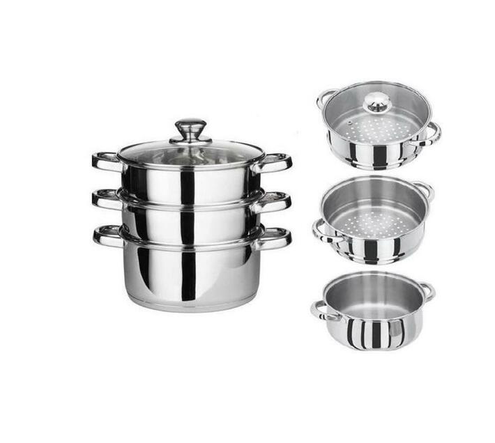 Steamer Set 3 Piece Stainless Steel Makro