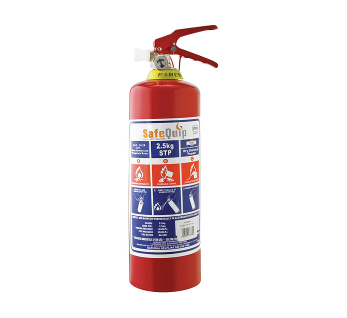 Safe Quip 2.5 kg Fire Extinguisher with Bracket Do Not Use