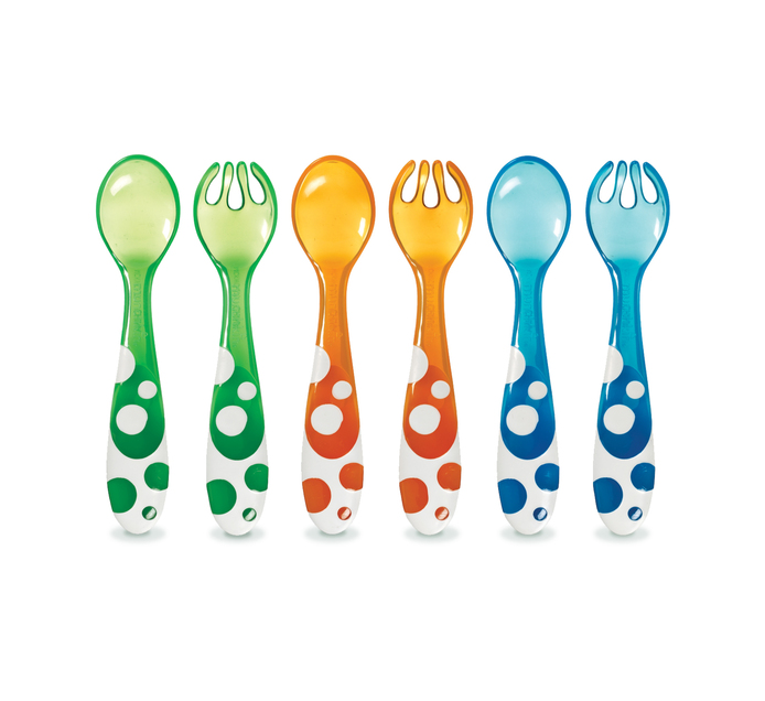 Munchkin 6pce Multi Fork and Spoons 