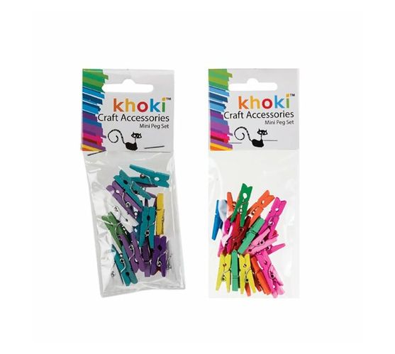 Art and Craft Mini Wooden Clip Set (Pack of 4)