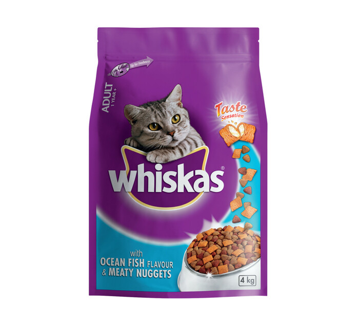 Whiskas Dry Cat Food Ocean Fish (1 x 4kg) Makro