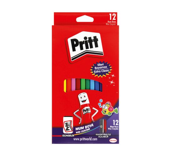 Pritt Wax Crayons Assorted 12-Pack 