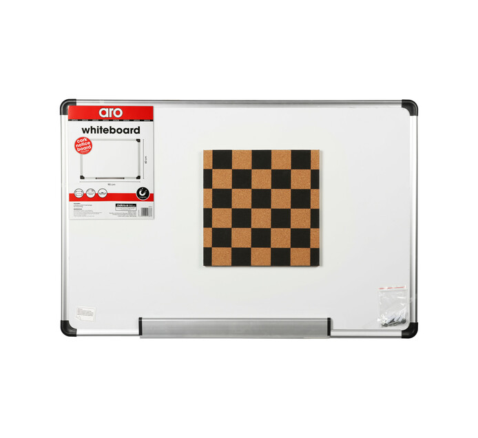 ARO Whiteboard with free Cork Board Makro