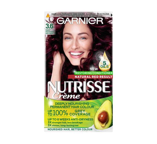 Garnier Nutrisse Hair Colour 3.6 Deep Reddish Brown (1 x 1's)