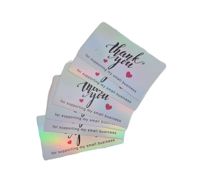 Events gift Holographic thank you gift cards 50 Makro