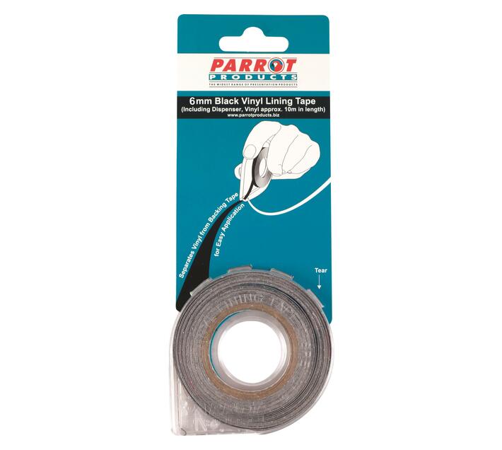 PARROT PRODUCTS Vinyl Lining Tape (10 Meters, 6mm, Black)