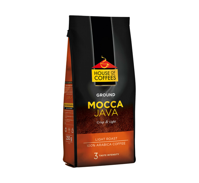 House Of Coffees Pure Ground Coffee Mocca Java (1 x 250g) Ground Bean