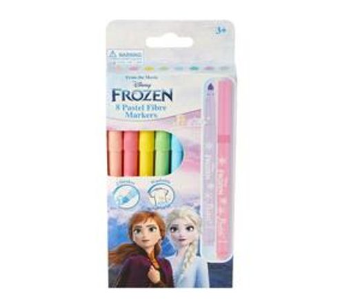 Frozen Pastel Colour Fibre Markers - Set of 8