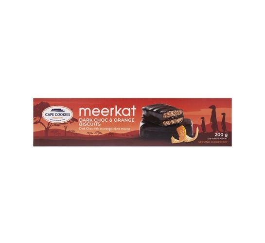 Meerkat Biscuits Dark Choc And Orange (6 x 200g)